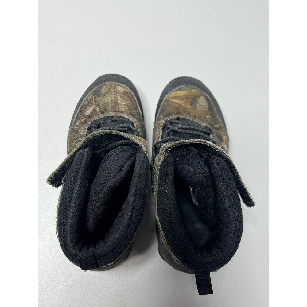Camo Snow Boots Youth Size 11 Brown Hiking Hunting Outdoor Winter Trail‎